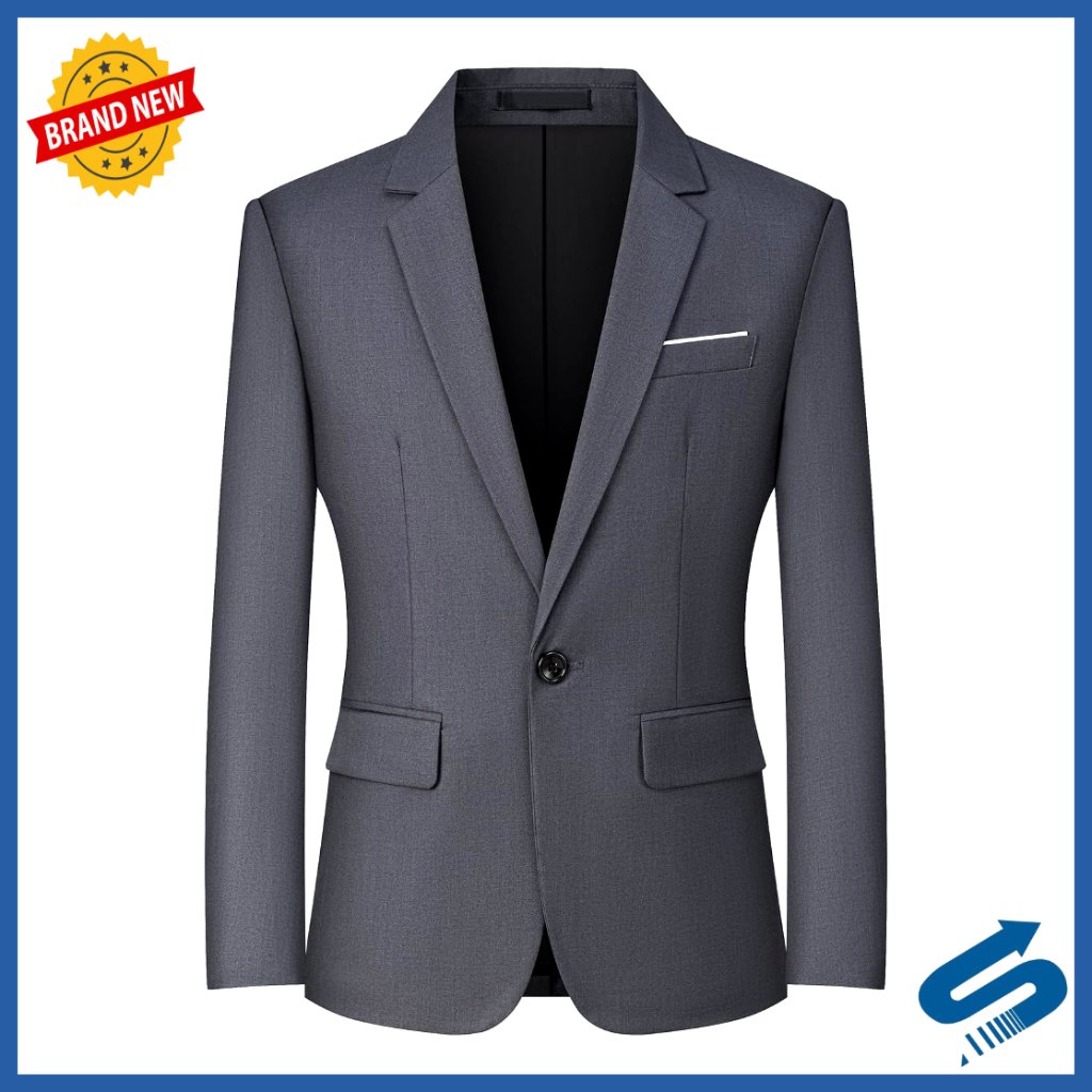 Slim Fit Blazer Lightweight Polyester Business Casual Sport Coat